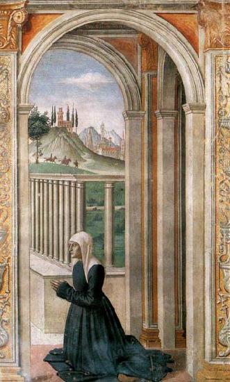 GHIRLANDAIO, Domenico Portrait of the Donor Francesca Pitti-Tornabuoni oil painting picture